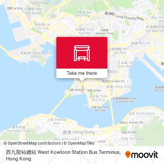 西九龍站總站 West Kowloon Station Bus Terminus map