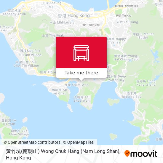 黃竹坑(南朗山) Wong Chuk Hang (Nam Long Shan) map