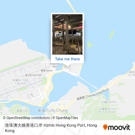 港珠澳大橋香港口岸 Hzmb Hong Kong Port地圖