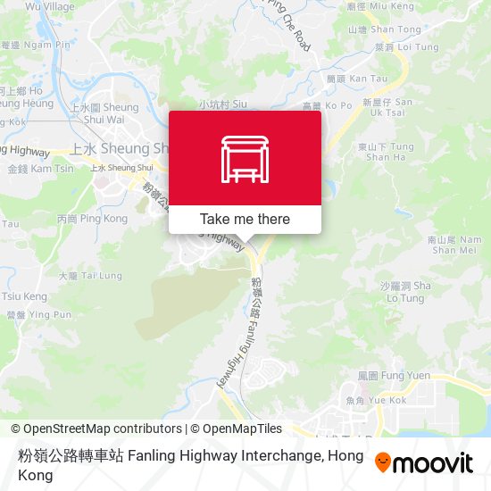 粉嶺公路轉車站 Fanling Highway Interchange map
