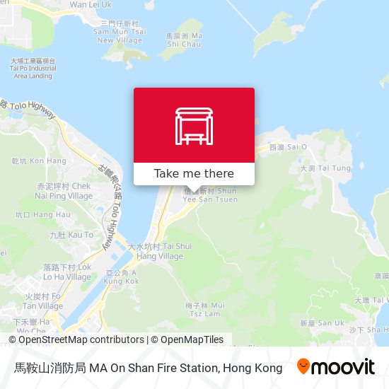 馬鞍山消防局 MA On Shan Fire Station map