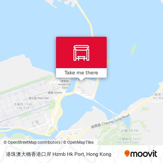 港珠澳大橋香港口岸 Hzmb Hk Port map