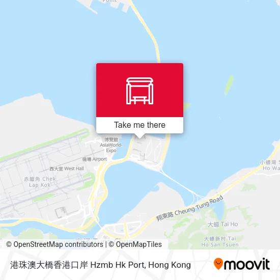 港珠澳大橋香港口岸 Hzmb Hk Port地圖