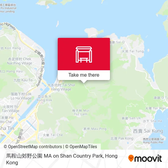 馬鞍山郊野公園 MA on Shan Country Park map