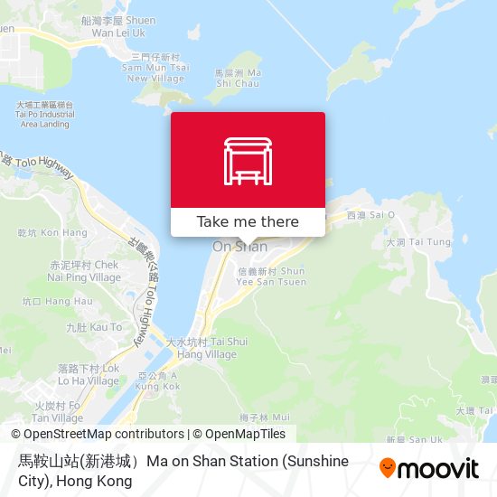 馬鞍山站(新港城）Ma on Shan Station (Sunshine City) map