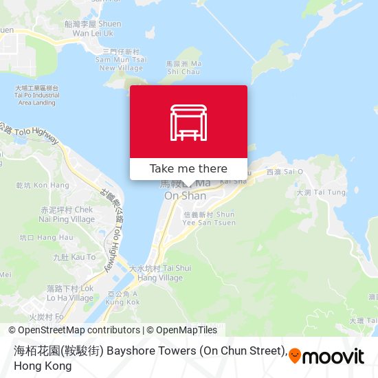 海栢花園(鞍駿街) Bayshore Towers (On Chun Street) map