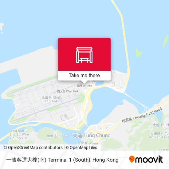 一號客運大樓(南) Terminal 1 (South) map