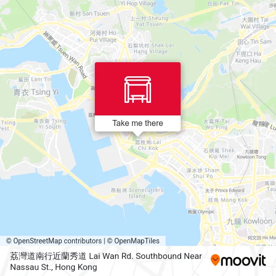 荔灣道南行近蘭秀道 Lai Wan Rd. Southbound Near Nassau St. map