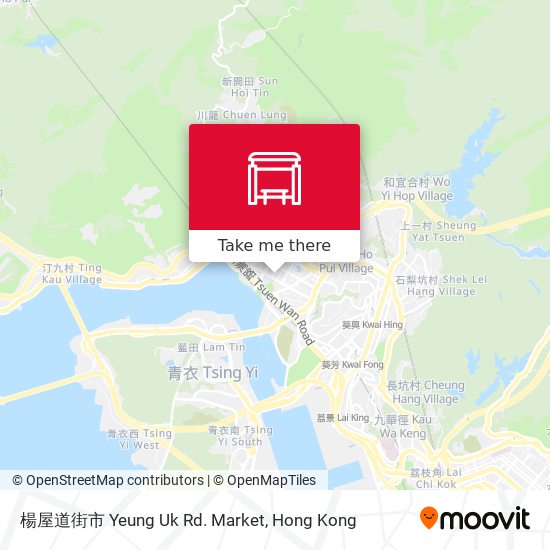楊屋道街市 Yeung Uk Rd. Market map