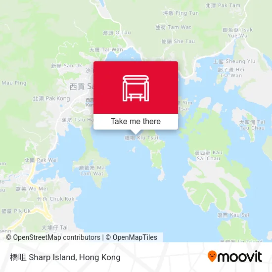 橋咀 Sharp Island map