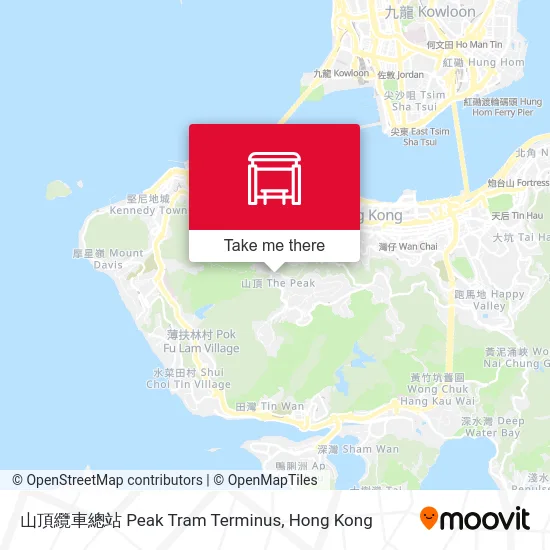 山頂纜車總站 Peak Tram Terminus map