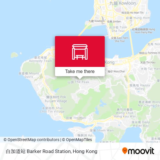 白加道站 Barker Road Station map