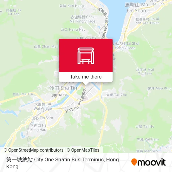 第一城總站 City One Shatin Bus Terminus map