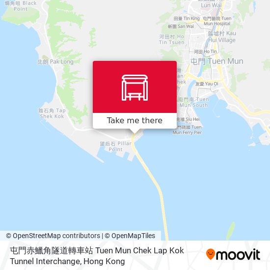 屯門赤鱲角隧道轉車站 Tuen Mun Chek Lap Kok Tunnel Interchange map
