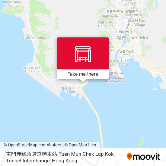 屯門赤鱲角隧道轉車站 Tuen Mun Chek Lap Kok Tunnel Interchange map