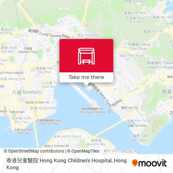 香港兒童醫院 Hong Kong Children's Hospital map
