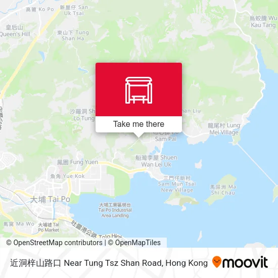 近洞梓山路口 Near Tung Tsz Shan Road map