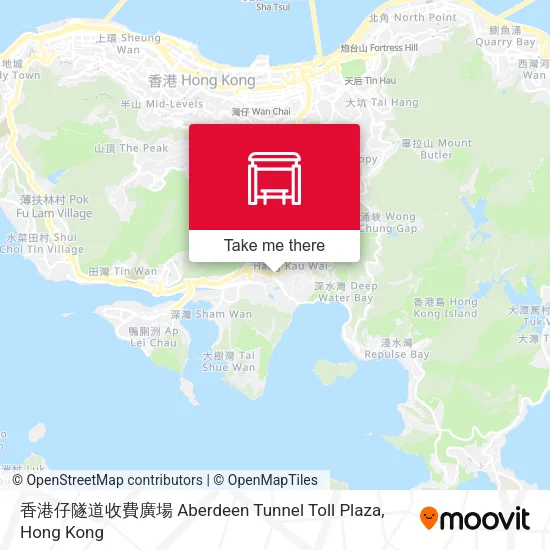 香港仔隧道收費廣場 Aberdeen Tunnel Toll Plaza地圖