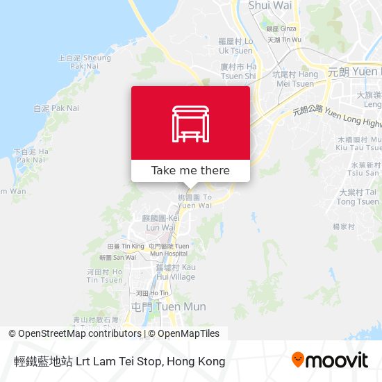 輕鐵藍地站 Lrt Lam Tei Stop map