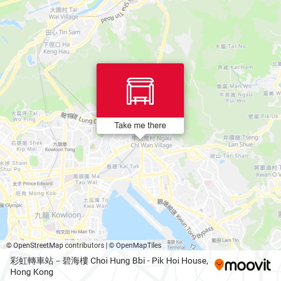 彩虹轉車站－碧海樓 Choi Hung Bbi - Pik Hoi House地圖