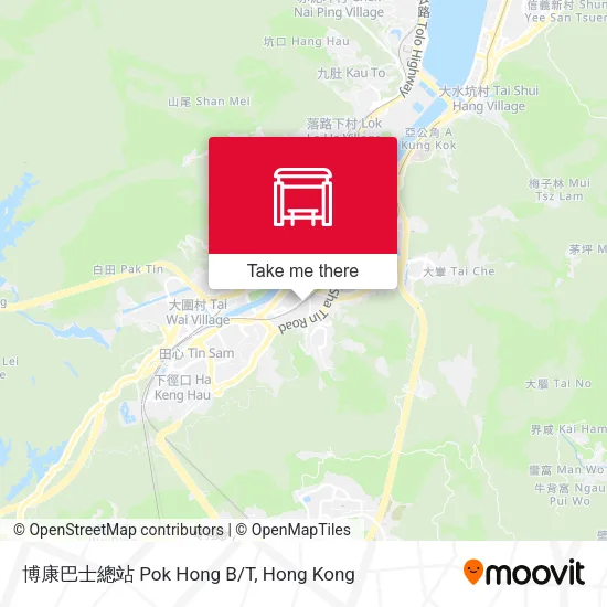 博康巴士總站 Pok Hong B/T地圖