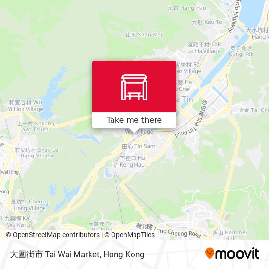 大圍街市 Tai Wai Market map