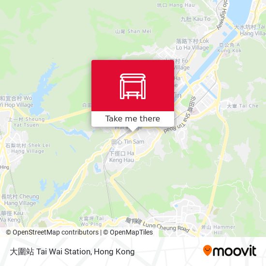 大圍站 Tai Wai Station map