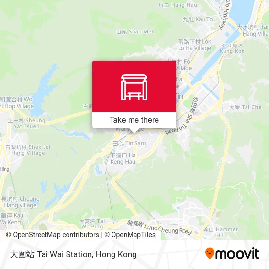 大圍站 Tai Wai Station地圖