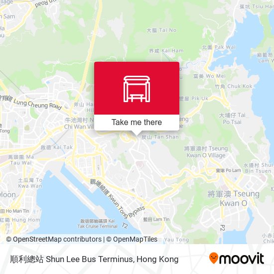 順利總站 Shun Lee Bus Terminus map