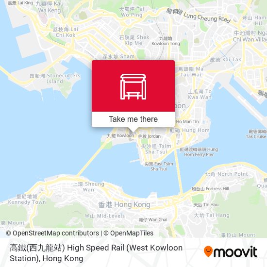 高鐵(西九龍站) High Speed Rail (West Kowloon Station) map