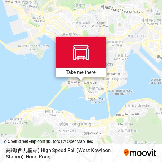 高鐵(西九龍站) High Speed Rail (West Kowloon Station)地圖