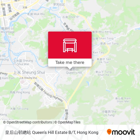 皇后山邨總站 Queen's Hill Estate B/T地圖