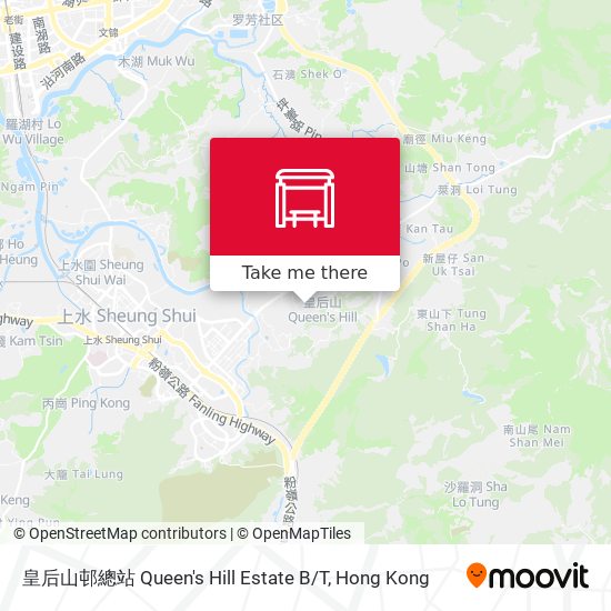 皇后山邨總站 Queen's Hill Estate B/T map