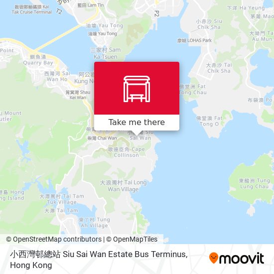 小西灣邨總站 Siu Sai Wan Estate Bus Terminus map