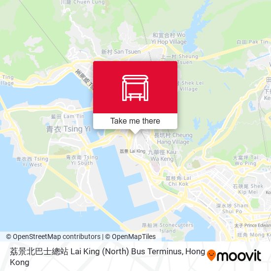 荔景北巴士總站 Lai King (North) Bus Terminus map