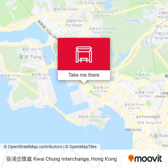 葵涌交匯處 Kwai Chung Interchange map