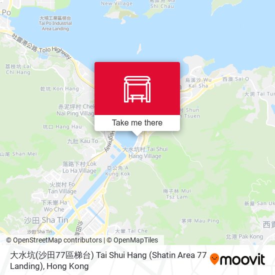 大水坑(沙田77區梯台) Tai Shui Hang (Shatin Area 77 Landing)地圖