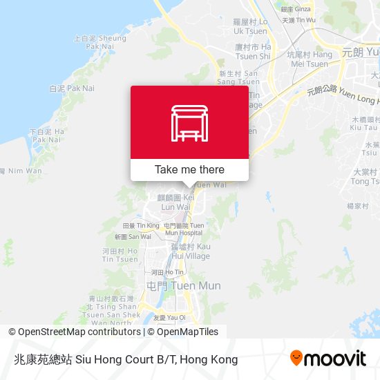 兆康苑總站 Siu Hong Court B/T map