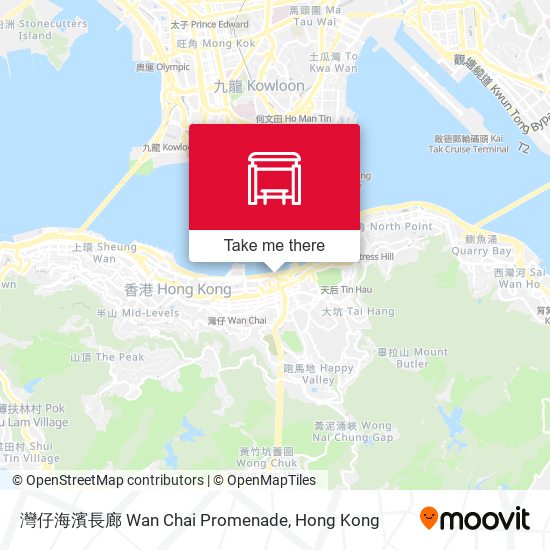 灣仔海濱長廊 Wan Chai Promenade map