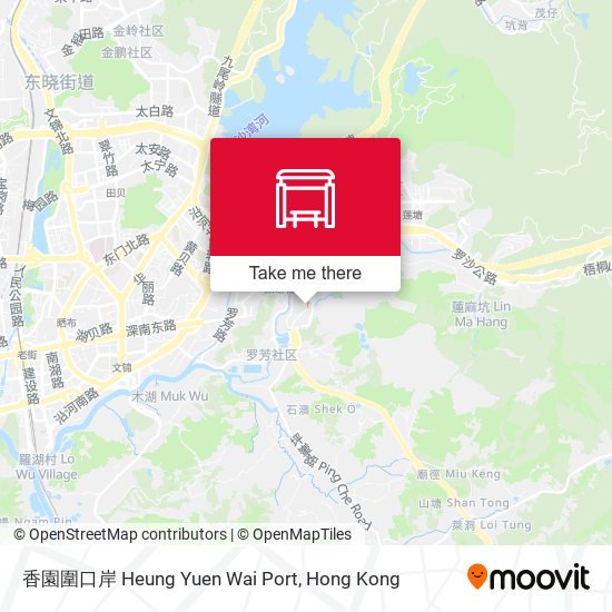 香園圍口岸 Heung Yuen Wai Port map