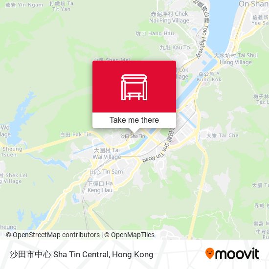 沙田市中心 Sha Tin Central map