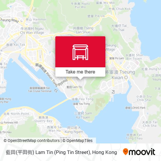 藍田(平田街) Lam Tin (Ping Tin Street) map