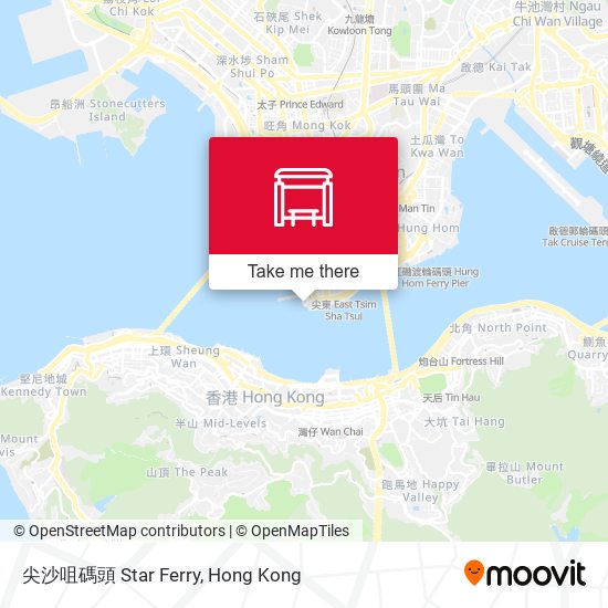 尖沙咀碼頭 Star Ferry map