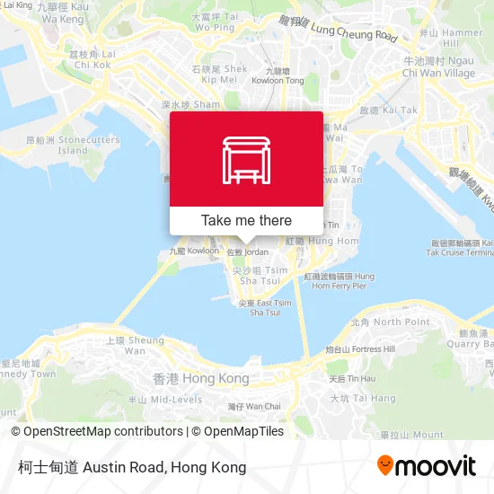 柯士甸道 Austin Road map