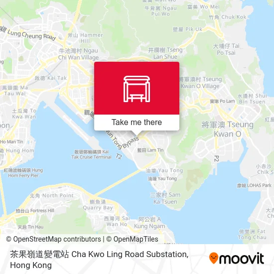 茶果嶺道變電站 Cha Kwo Ling Road Substation map