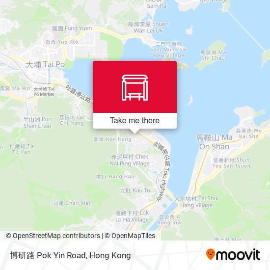 博研路 Pok Yin Road map