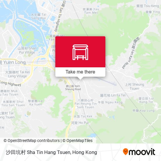 沙田坑村 Sha Tin Hang Tsuen map
