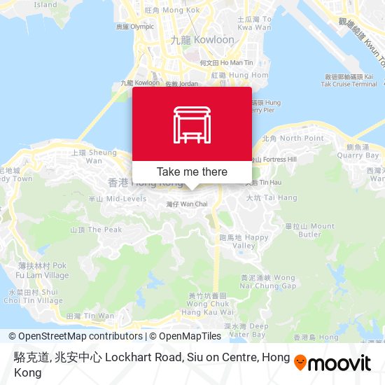 駱克道, 兆安中心 Lockhart Road, Siu on Centre map