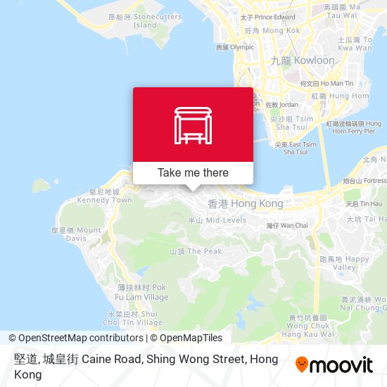 堅道, 城皇街 Caine Road, Shing Wong Street map