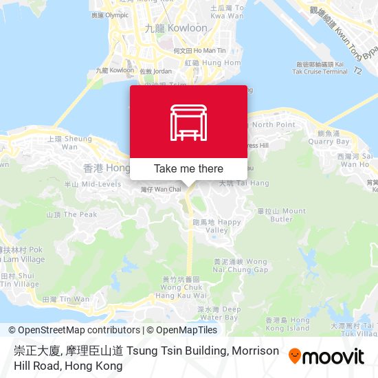 崇正大廈, 摩理臣山道 Tsung Tsin Building, Morrison Hill Road map